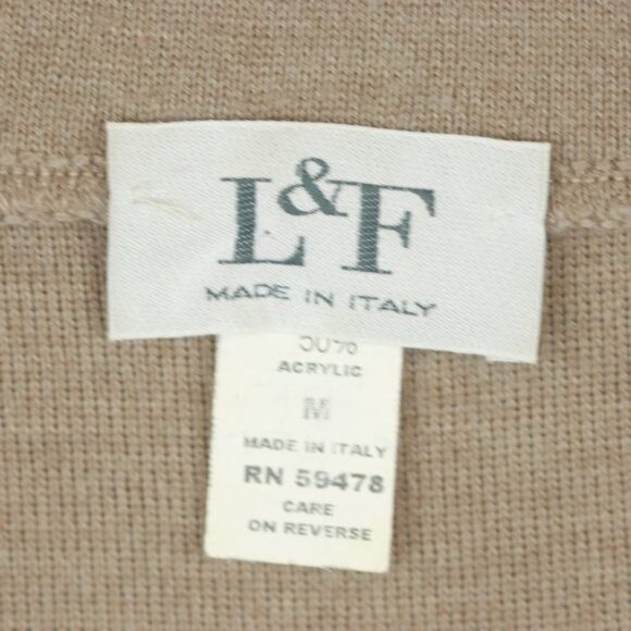 L&F Women's Medium Tan Merino Wool Blend Tight Knit Sweater Pencil Skirt - Picture 5 of 7